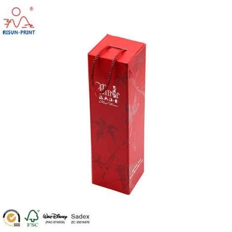 Foldable Metallic Paper Wine Boxes 